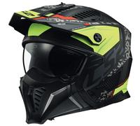 LS2, Casco Moto Jet/Modular Drifter DEVOR Matt Black H-V Yellow, XXL