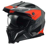 Casco LS2 OF606 Drifter Devor Mate-Plata-titanio-rojo M