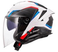 Casco LS2 OF618 Verso II Air Blanco-azul-rojo XL