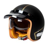 Casco Medio De Cara Abiertos Vintage DOTECE Homologado 3/4 Casco Moto Jet Abierto Scooter para Mujer Hombre Adultos con Visera Cascos Half-Helmet Cascos Motocicleta 19,L:59-60CM