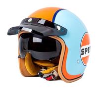 Casco Medio De Cara Abiertos Vintage DOTECE Homologado 3/4 Casco Moto Jet Abierto Scooter para Mujer Hombre Adultos con Visera Cascos Half-Helmet Cascos Motocicleta 15,XXL:63-64CM