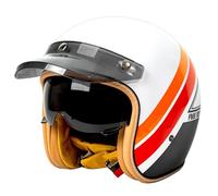 Casco Medio De Cara Abiertos Vintage DOTECE Homologado 3/4 Casco Moto Jet Abierto Scooter para Mujer Hombre Adultos con Visera Cascos Half-Helmet Cascos Motocicleta 18,M:57-58CM