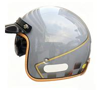 Casco Medio De Cara Abiertos Vintage DOTECE Homologado 3/4 Casco Moto Jet Abierto Scooter para Mujer Hombre Adultos con Visera Cascos Half-Helmet Cascos Motocicleta 5,L:59-60CM