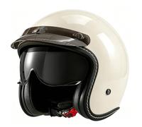 Casco Medio De Cara Abiertos Vintage ECEDOT Homologado 3/4 Cascos Moto Jet para Mujer Hombre Adultos con Visera Cascos Half-Helmet Scooter Casco Motocicleta 10,L:59-60CM