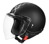 Casco Medio Motocicleta Jet Vintage ECEDOT Homologado Cascos Abiertos De Moto Retro Casco Half-Helmet Scooter con Visera Hebilla De Liberación Rápida para Hombres Y Mujeres D,L:59-60CM