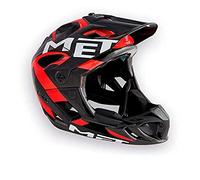 CASCO MET PARACHUTE NEGRO/ROJO BRILLO T.M 54-58