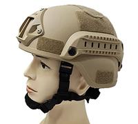 Casco Militar Balístico Kevlar 9Mm .44Mag Nivel 3 con Soporte para Linterna,Mud,XL