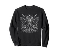 Casco Minerva, Diosa Romana, guerrera, alas y Lanza Sudadera