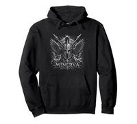 Casco Minerva, Diosa Romana, guerrera, alas y Lanza Sudadera con Capucha