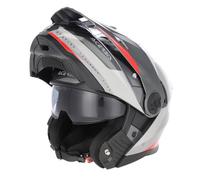 Casco Modular Acerbis P/J Rider con Visera Sombrilla Gris Rojo Talla L