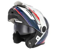 Casco Modular Acerbis P/J Rider Visera Sombrilla Blanco Azul Rojo TAMAÑO S