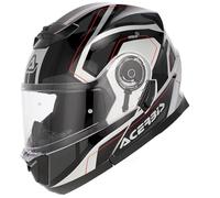 Casco Modular Acerbis Serel Negro Gris con Visor Solar Integrado, Homologación ECE 22.06, Doble Visor, Sistema de Ventilación y Cierre Seguro para Moto (M 57/58)