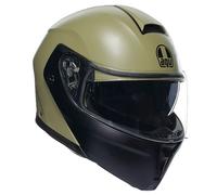 AGV Streetmodular Mono Casco, negro-verde, tamaño XS para Hombres