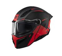 Casco Modular AXXIS GHOSTFIGHTER SV Maniac B5 Mate Rojo | Casco Abatible de Moto con Visor Solar | Homologación ECE 22.06 (M 57/58)
