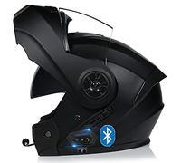 Casco Modular Cascos De Motocicleta Bluetooth, Casco Integral De Motocicleta Abatible hacia Arriba con Viseras Duales, Aprobado por ECE, Transpirable Y Cómodo, para Adultos