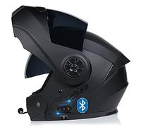 Casco Modular Cascos De Motocicleta Bluetooth, Casco Integral De Motocicleta Abatible hacia Arriba con Viseras Duales, Aprobado por ECE, Transpirable Y Cómodo, para Adultos