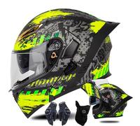 Casco Modular De Casco Volcado para Motocicletas, Casco Modular De Casco De Cara Completa, Casco De Motocicleta Bluetooth Integral Plegable Y Modular Aprobado por La CE