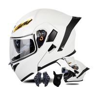 Casco Modular De Casco Volcado para Motocicletas, Casco Modular De Casco De Cara Completa, Casco De Motocicleta Bluetooth Integral Plegable Y Modular Aprobado por La CE