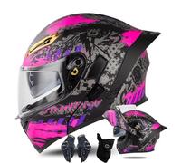 Casco Modular De Casco Volcado para Motocicletas, Casco Modular De Casco De Cara Completa, Casco De Motocicleta Bluetooth Integral Plegable Y Modular Aprobado por La CE