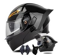 Casco Modular De Casco Volcado para Motocicletas, Casco Modular De Casco De Cara Completa, Casco De Motocicleta Bluetooth Integral Plegable Y Modular Aprobado por La CE
