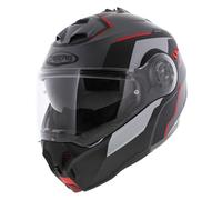Casco modular de motocicleta Caberg Duke Evo Move negro mate gris rojo