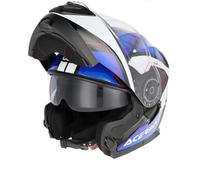 Casco Modular Flip Up Acerbis Serel Doble Visera Azul Y Blanco Talla S