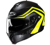 HJC C91N Nepos Casco, negro/amarillo, Talla XXL (62/63)