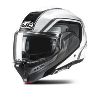 HJC F100 Reff Casco, Blanco/Negro, Talla L (58/59)