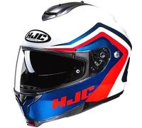 Casco Modular HJC Modelo C91N Nepos Blanco Azul Rojo MC21 Talla S