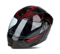 Klim GT1 Expedition Casco de carbono, negro/rojo, Talla M (57/58)