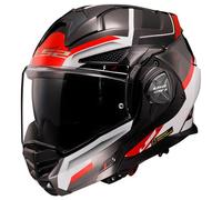 LS2 FF901 Advant X Spectrum Casco, negro-blanco-rojo, tamaño 2XL