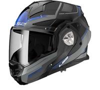 LS2, Casco Modular Moto ADVANT X Spectrum Black Titanium Blue, M