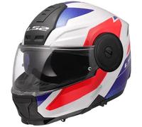 casco modular ls2 ff902 scope ii duria - blanco / azul / rojo XL