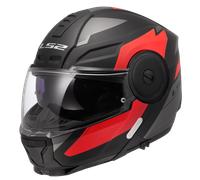 Casco Modular LS2 FF902 SCOPE II DURIA Negro/Rojo Mate XXL