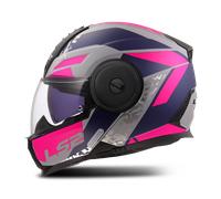 LS2 FF902 Scope II Oxyd, casco abatible XXL male Mate Gris/Azul Oscuro/Fucsia