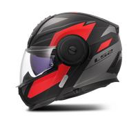 LS2 FF902 Scope II Duria Casco, negro-rojo, tamaño 3XL para Hombres