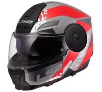 casco modular ls2 ff902 scope ii oxyd - gris / rojo XXL