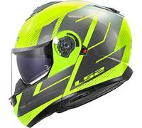 LS2, Casco Moto Modular STROBE II CODE Gloss H-V Yellow Grey, S