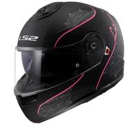 casco modular ls2 ff908 strobe ii lux - negro mate / rosa XS