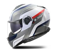 LS2, Casco Moto Modular STROBE II MONZA White Blue Red, M