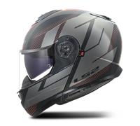 LS2, Casco Moto Modular Strobe II Code Matt Black Grey, S