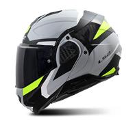 LS2 FF910 Advant II Triple, casco modular XS male Mate Gris Claro/Negro/Amarillo Neón