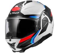 LS2, Casco Moto Modular ADVANT II TRIPLE White Blue Red, S
