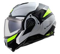 casco modular ls2 ff910 advant ii triple - gris / amarillo S