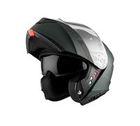 Casco Modular MT Genesis SV Solid A6 Verde Mate | Casco Modular para Hombre | Transpirable y Lavable | Homologado ECE 22.06 & Dot | Talla L