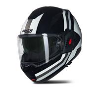 Casco Modular Nolan N120-1 Negro/Blanco/PlateadoL Negro,Blanco,Plateado