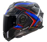 LS2, Casco Moto Modulare ADVANT X CARBON FUTURE II Gloss White Blue, M