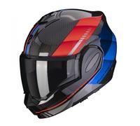 Casco modular Scorpion EXO-TECH EVO Carbon Genus negro-azul-rojo L