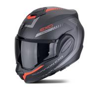 Casco Modular Scorpion EXO-Tech EVO Carbon Negro Mate/RojoS Negro Mate,Rojo