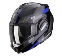 Scorpion Exo-Tech Evo Socius Casco abatible, negro/azul, Talla S (55/56)